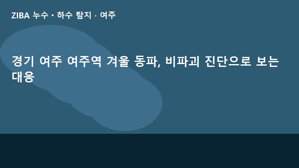 경기 여주 여주역 겨울 동파, 비파괴 진단으로 보는 대응