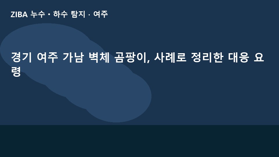 경기 여주 가남 벽체 곰팡이, 사례로 정리한 대응 요령