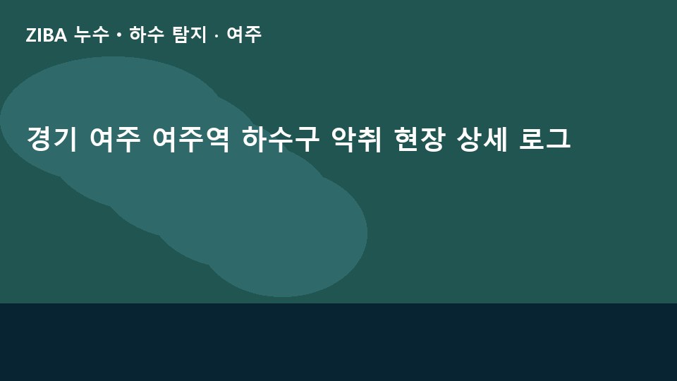 경기 여주 여주역 하수구 악취 현장 상세 로그